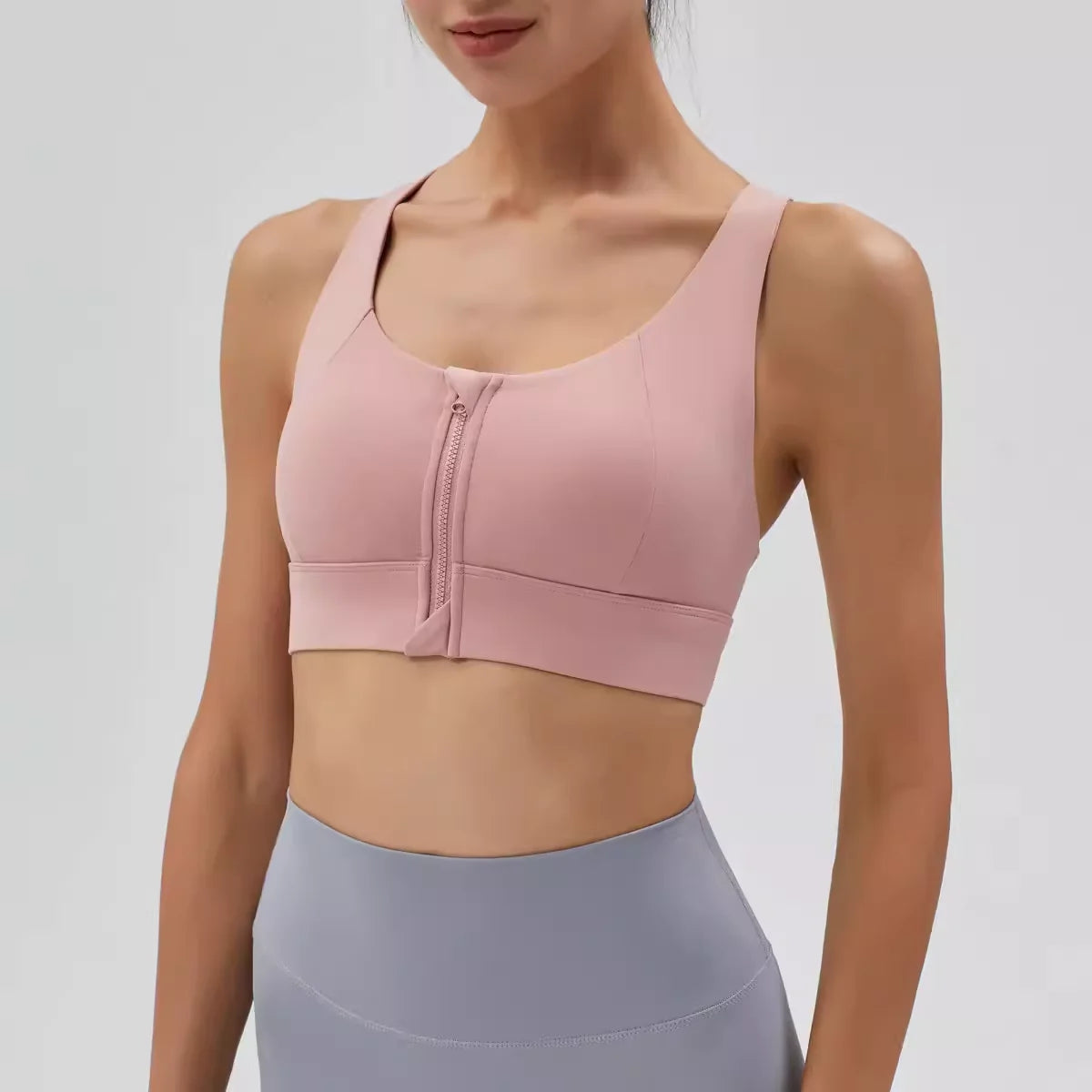 Diva® Front Zipper Firm Yoga Bra - Icy queens