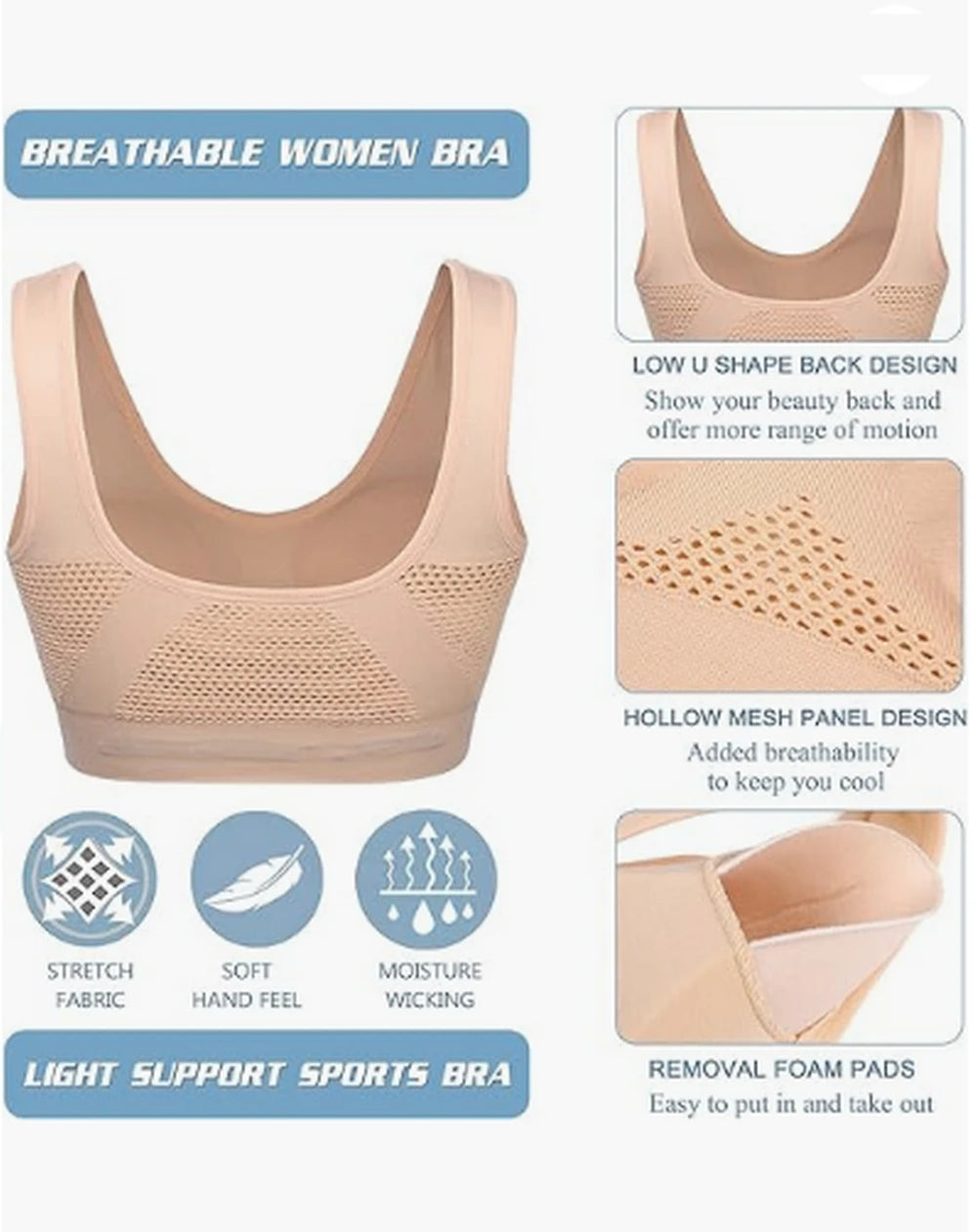 Diva® Breathable Plus Size Sports Bra