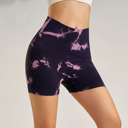 Tie-Dye Seamless Yoga Shorts