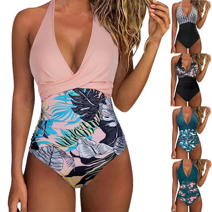 Diva® Splicing Backless Hanging  Swimsuits