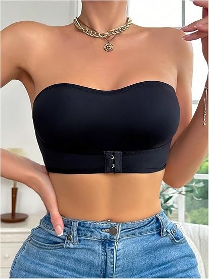 Push Up Bra with Front Closure Strapless