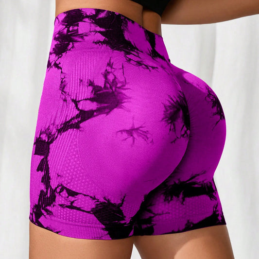 Diva®  Tie-Dye Seamless Fitness & Gym  Shorts