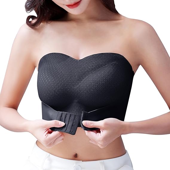 Push Up Bra with Front Closure Strapless