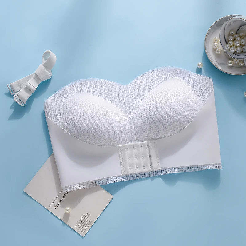 Push Up Bra with Front Closure Strapless - Icy queens