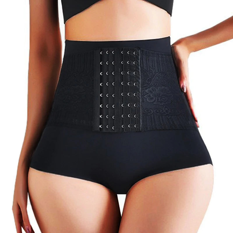 6 Row Buckles High Waist Shapewear - Icy queens