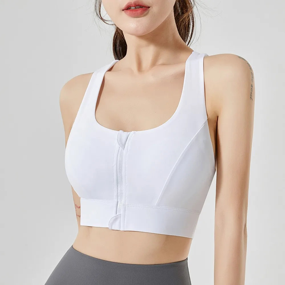 Diva® Front Zipper Firm Yoga Bra - Icy queens