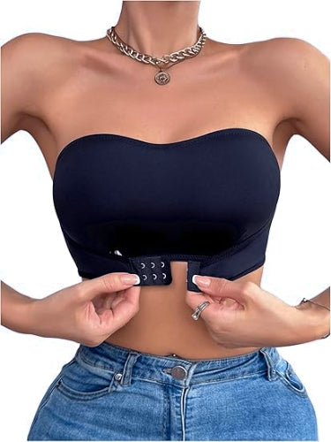 Push Up Bra with Front Closure Strapless - Icy queens