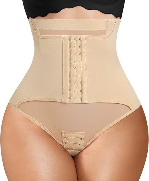 6 Row Buckles High Waist Shapewear - Icy queens