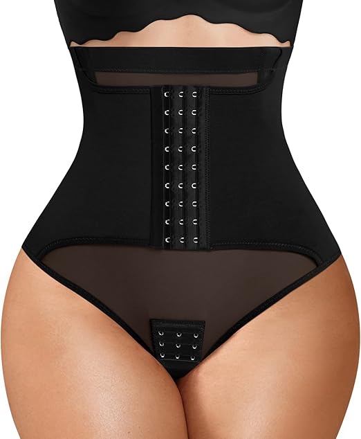 6 Row Buckles High Waist Shapewear - Icy queens