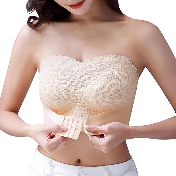 Push Up Bra with Front Closure Strapless - Icy queens